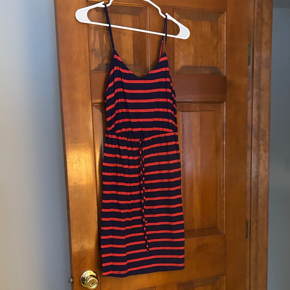 GAP Navy and Red Striped Mini Dress